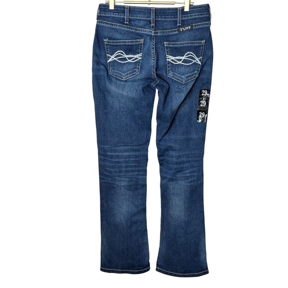 Cowgirl Tuff Co. Don't Fence Me In Bootcut Jeans Womens Size 29L Blue Denim Wes - Picture 3 of 13